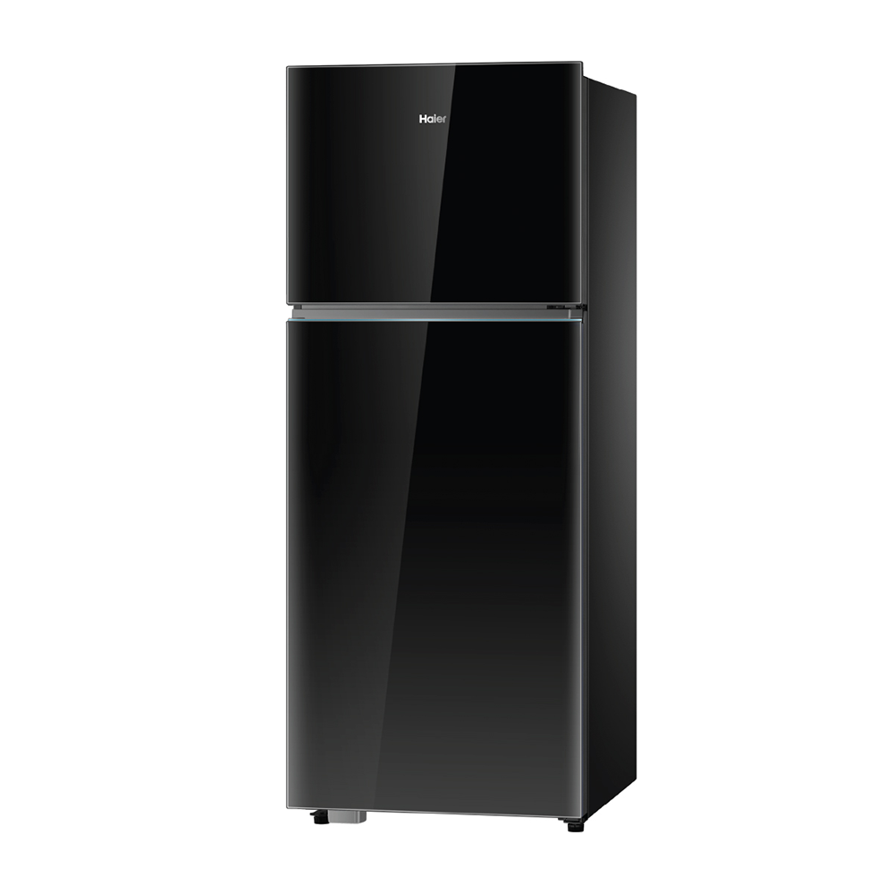 Haier 475L I 2 Star I Black Glass I Double Door Refrigerator